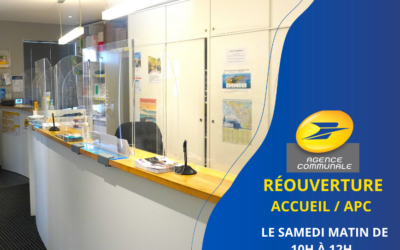 Réouverture Poste et Accueil les samedis matin