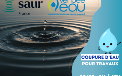 Coupure d&rsquo;eau pour travaux le 09/07 de 8H à 17H