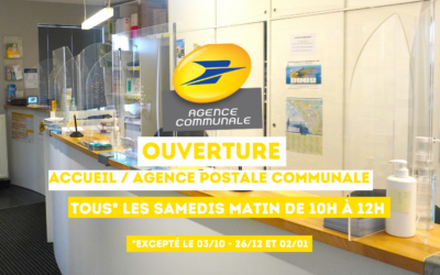 Ouverture Accueil & Poste tous les samedis matin !