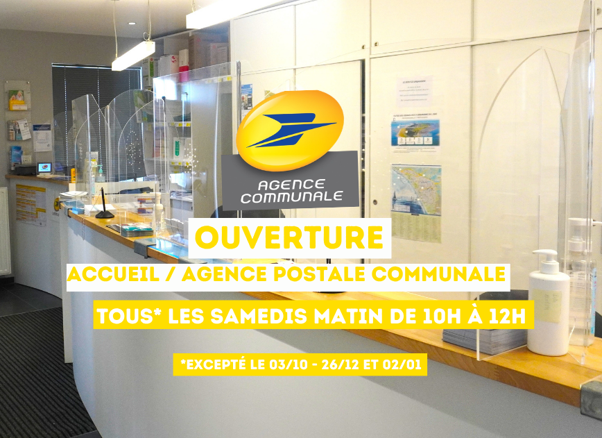 Ouverture Accueil & Poste tous les samedis matin !